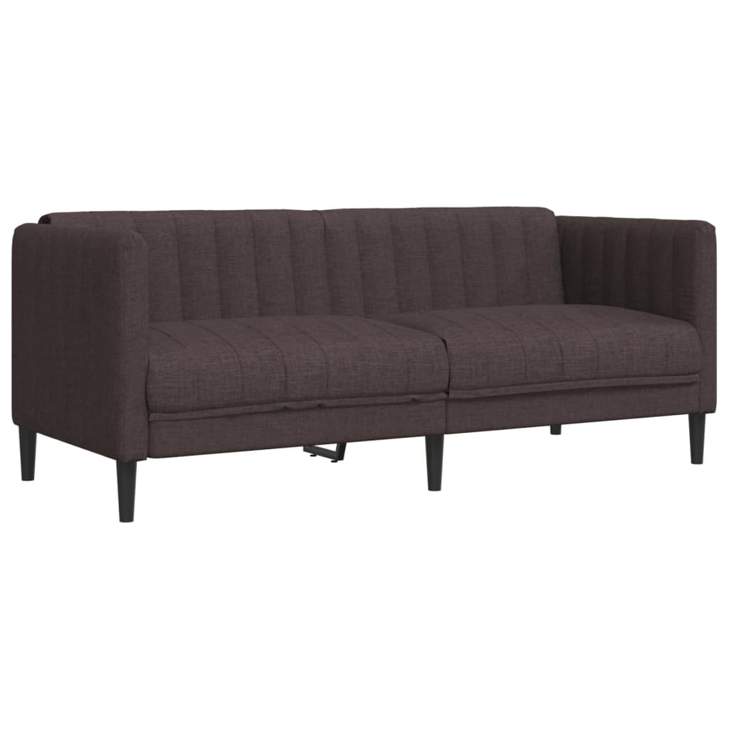 Divano letto angolare tessuto marrone scuro destro OGNA Divano letto angolare tessuto marrone scuro destro OGNA
