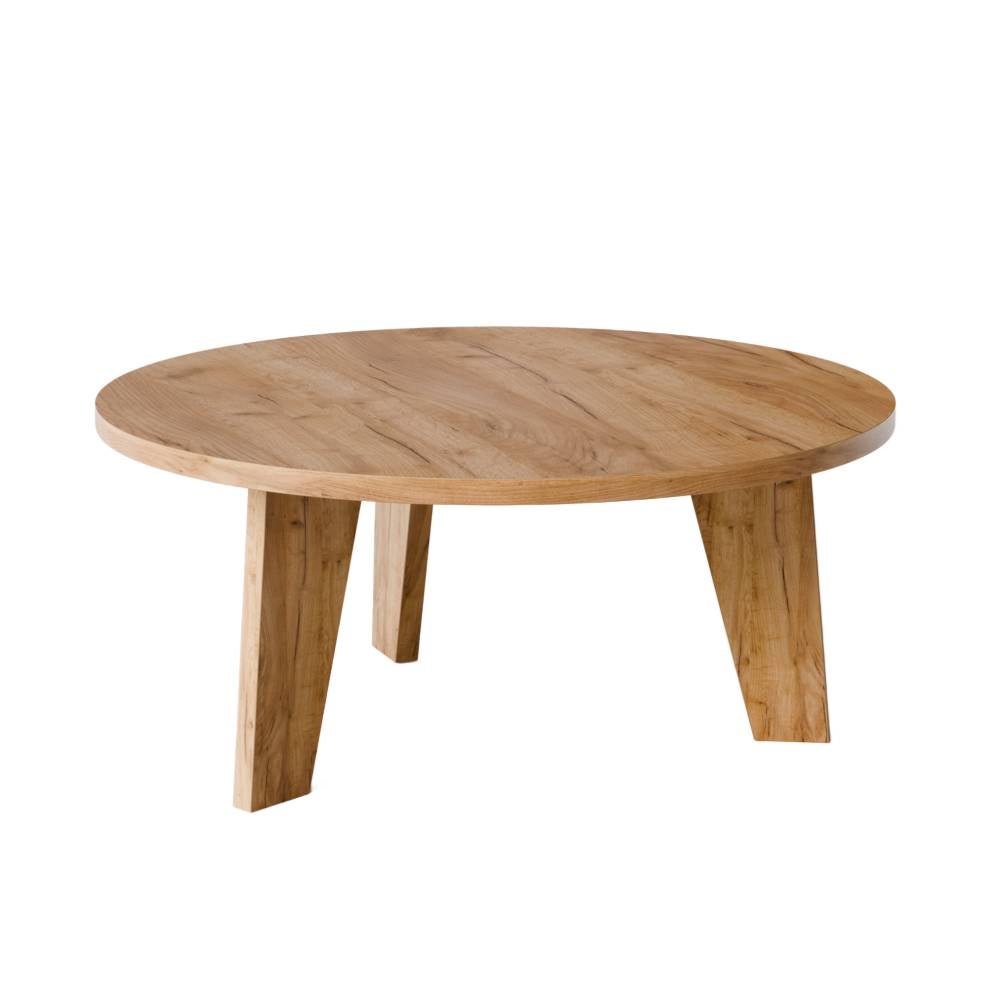 KOLM Stolik kawowy okrągły ELLA Ø90 cm Dąb Craft
