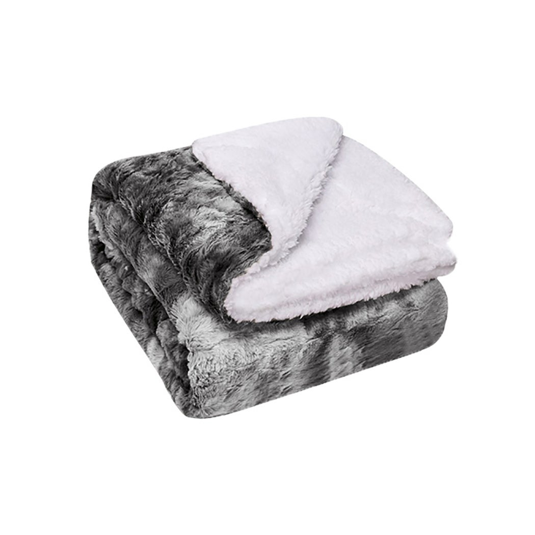 Acomoda textil - manta piel sintética 160x200 cm, manta borreguito extra suave para sofá, sillón y viaje gris. (160x200 cm)