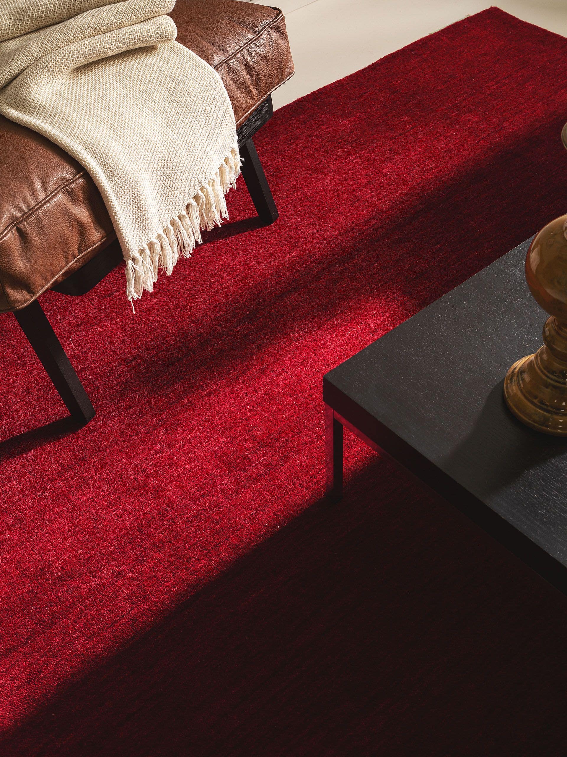 BENUTA - Tapis de laine Jamal rouge 200x300 cm - 3