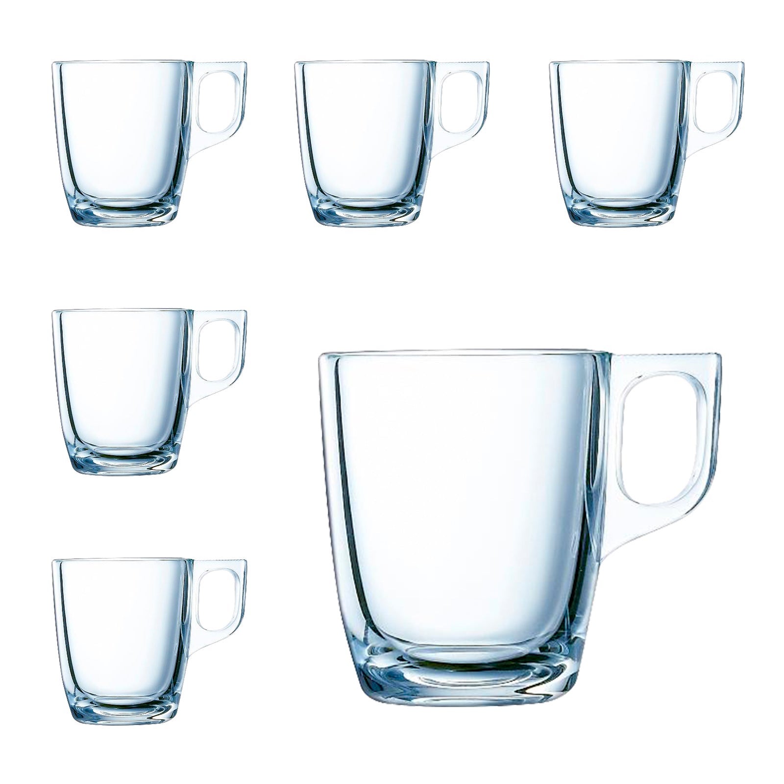 Luminarc Juego 6 Tazas Mug Vidrio Transparente 9Cl Nuevo - Imagen 2