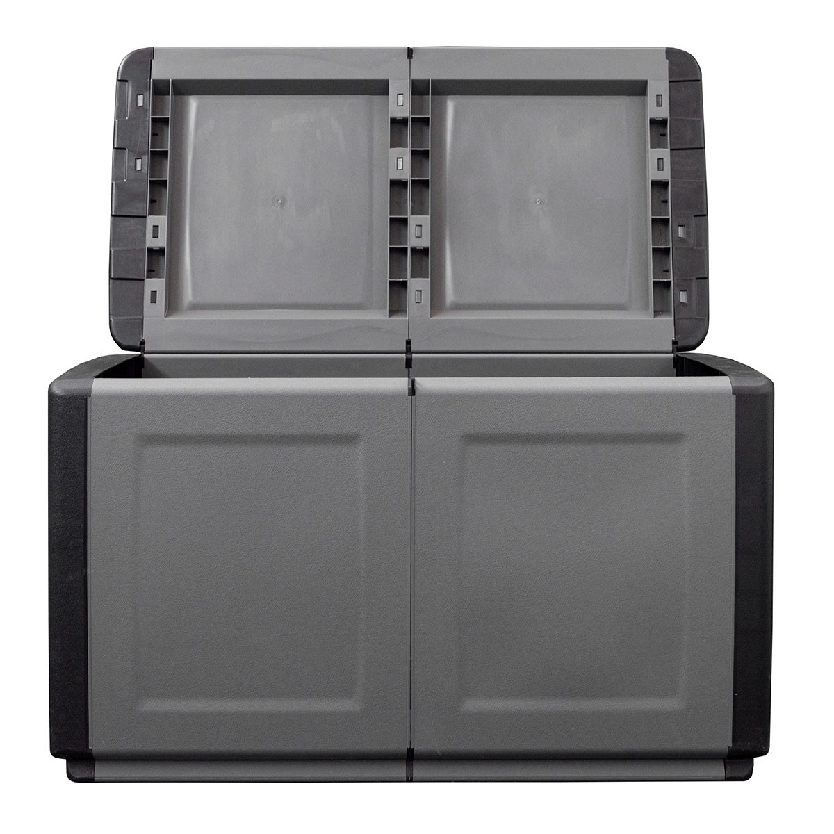 Coffre de rangement 230L Coffre de Jardin Gris/Noir 96 x 53 x H57cm Poignées de transport polypropylène ArtPlast - 6