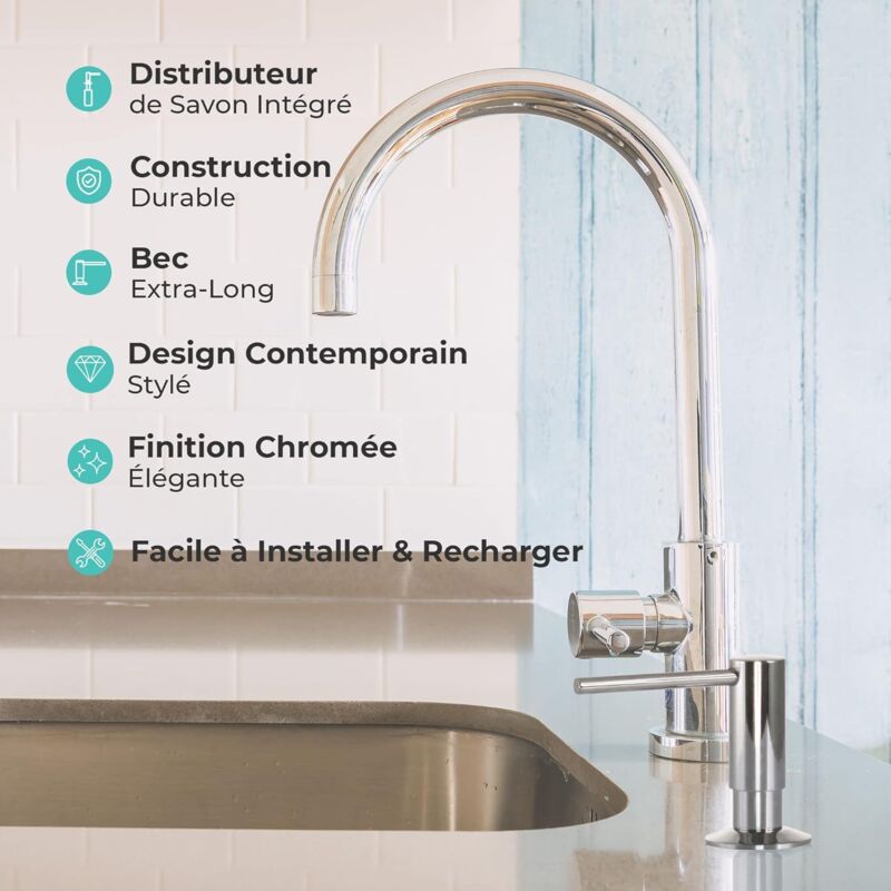 Distributeur De Savon À Vaisselle Évier Comptoir Organisateur