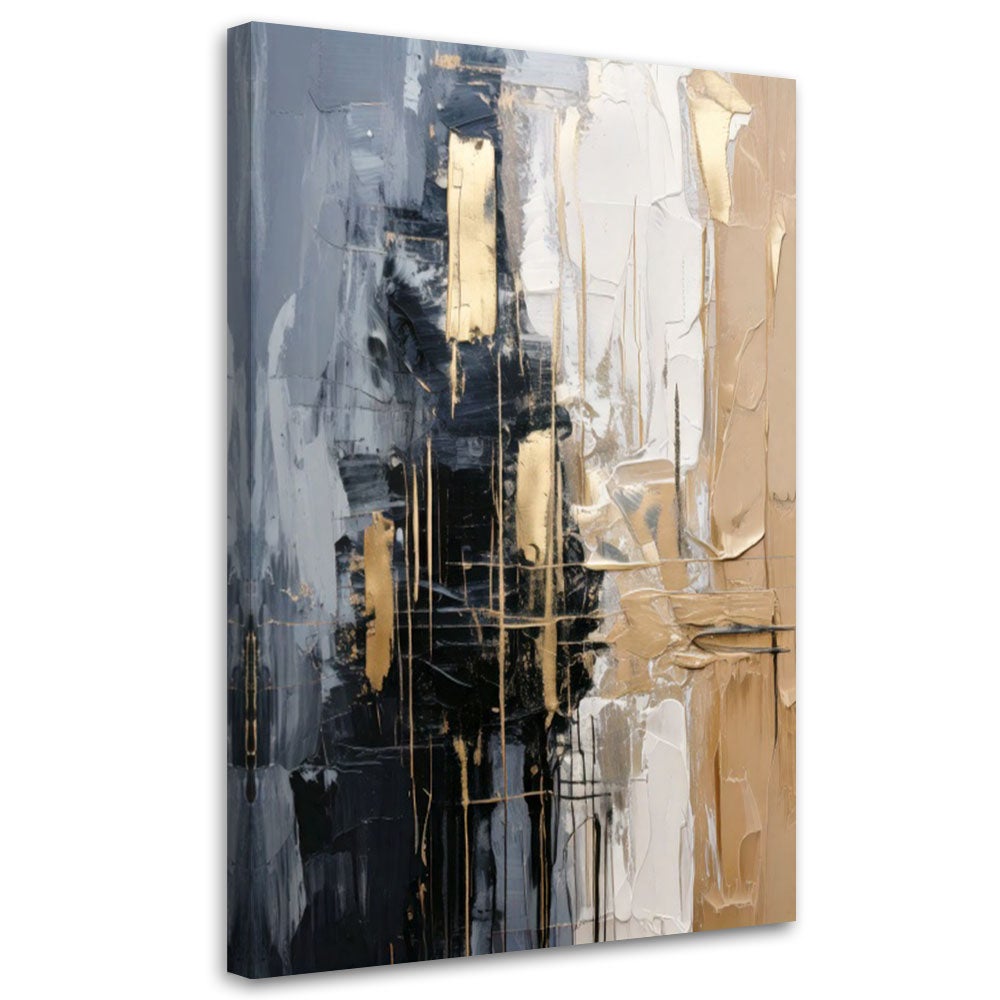 Obraz na płótnie, Abstrakcja Geometryczna Złoto 40x60