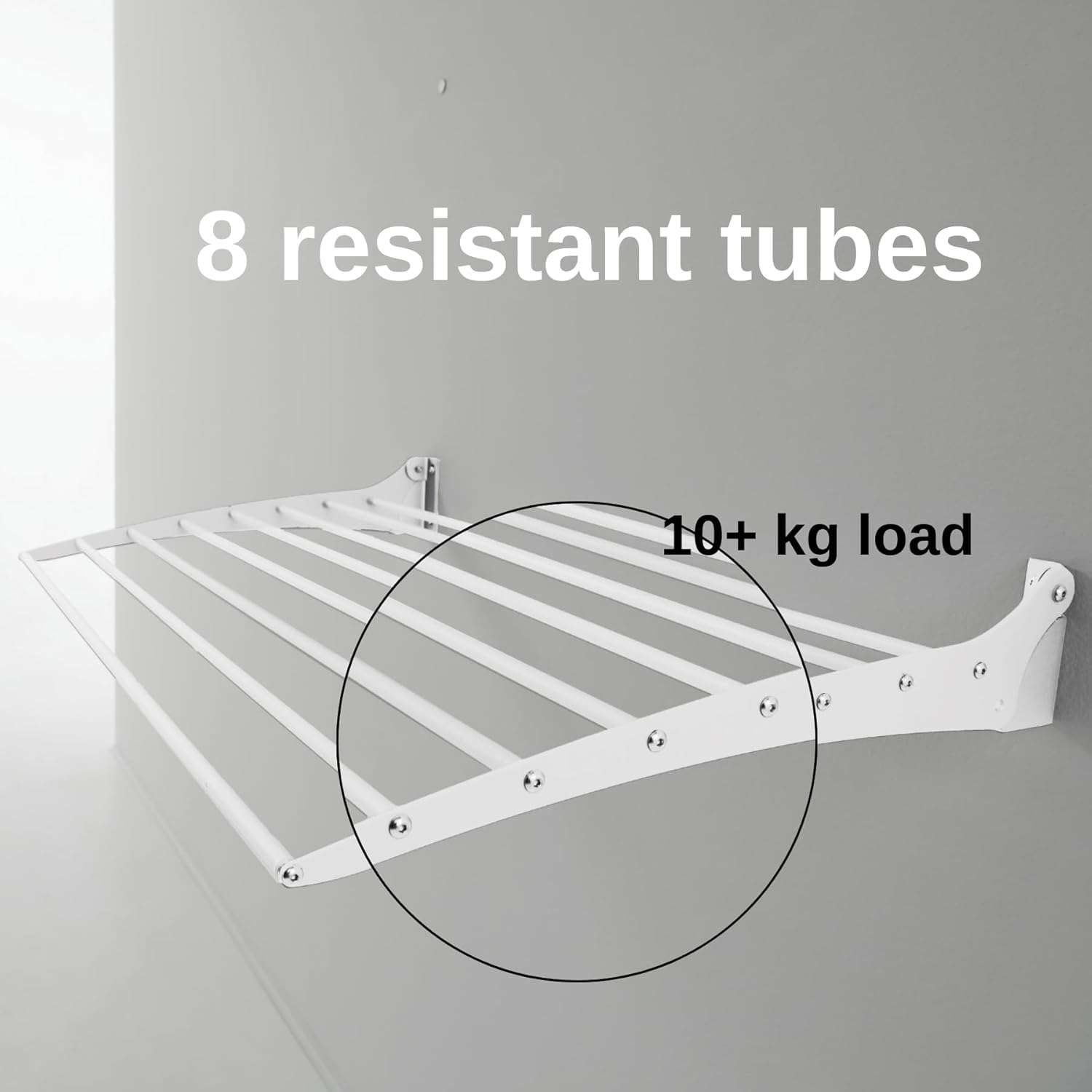 Tendedero de pared plegable para balcones interiores o exteriores