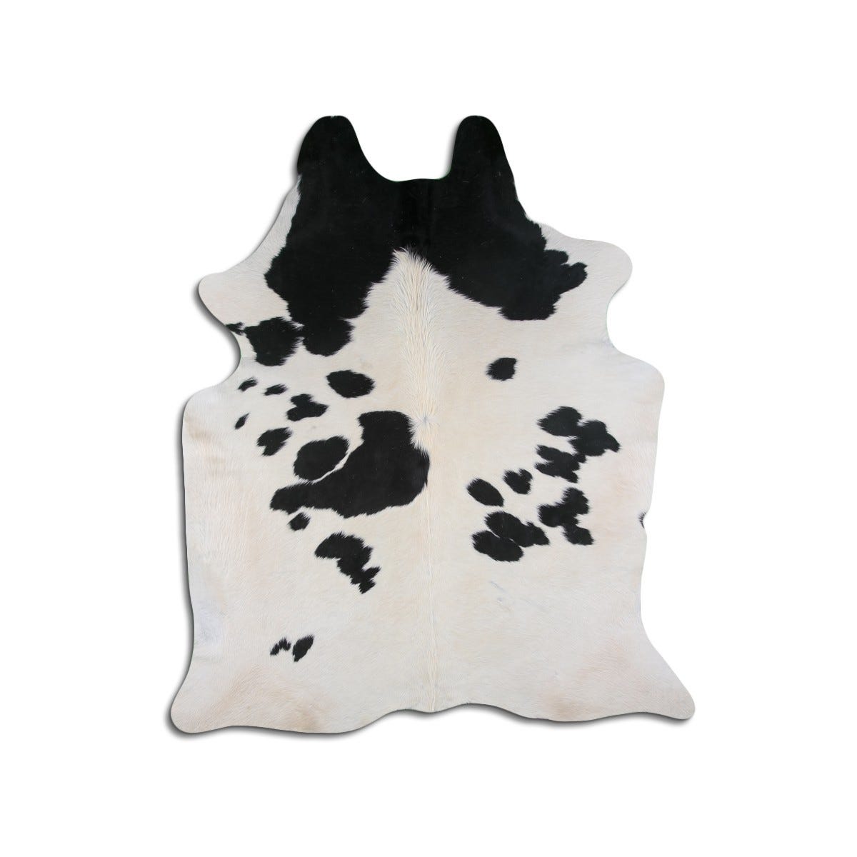 Ensemble 3 Pièces Housses Volant + Levier + Frein à Main Vache Noir Blanc - Peluche Douce Antidérapante Hiver