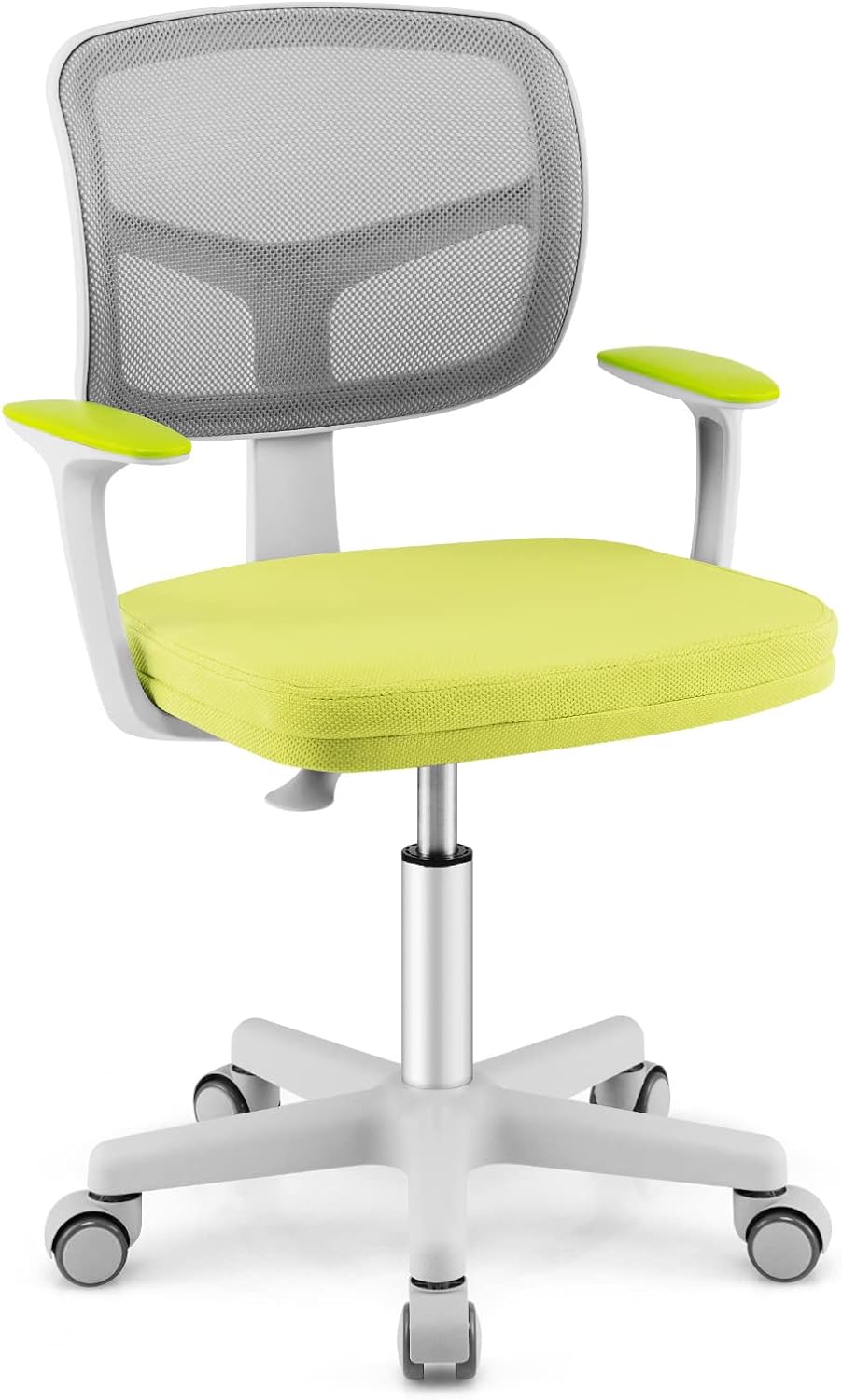 Krzesło Biurowe dla Dzieci – Nośność 150 kg – Regulowana Wysokość – Ergonomiczne Oparcie – Obrotowe Siedzisko 360° – Zielone