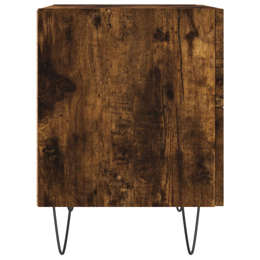 Lot de 2 Tables de chevet，Table d'appoint, Table de nuit pour Salon Chambre chêne fumé 40x35x47,5cm bois d’ingénierie317554 - 7