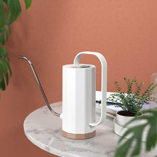 Konewka plastikowa z długim wylewem o pojemności 1,2 l, konewka domowa, narzędzie ogrodnicze do podlewania roślin doniczkowych, 24,5*30,5*24,5 cm