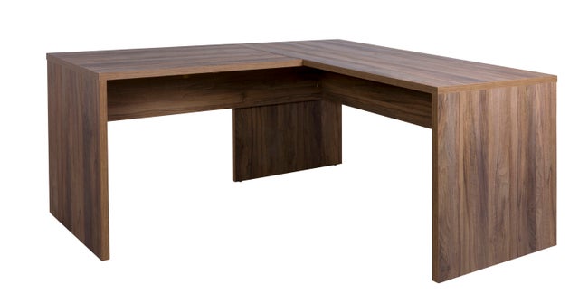COMPOSAD | Scrivania Angolare della Linea DAVINCI BRERA con Modesty Panel, per Ufficio, (LxAxP) 178,20x74,50x160,50 cm, Noce Brera, Made in Italy