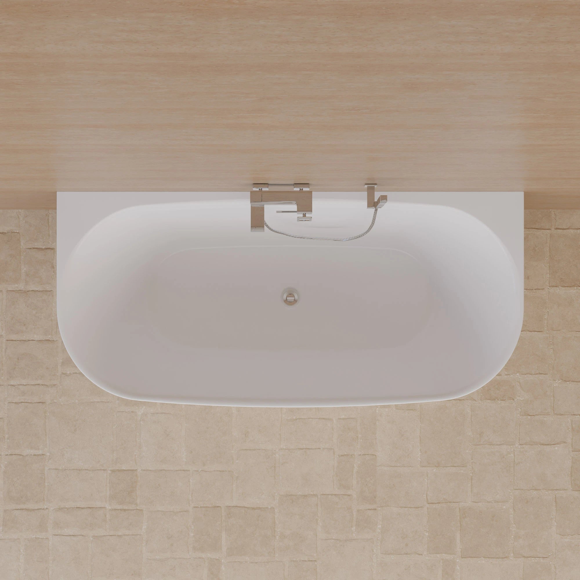Baignoire Ilot Velvet 170 blanche 170 x75 x58 cm, by SPALINA - 2