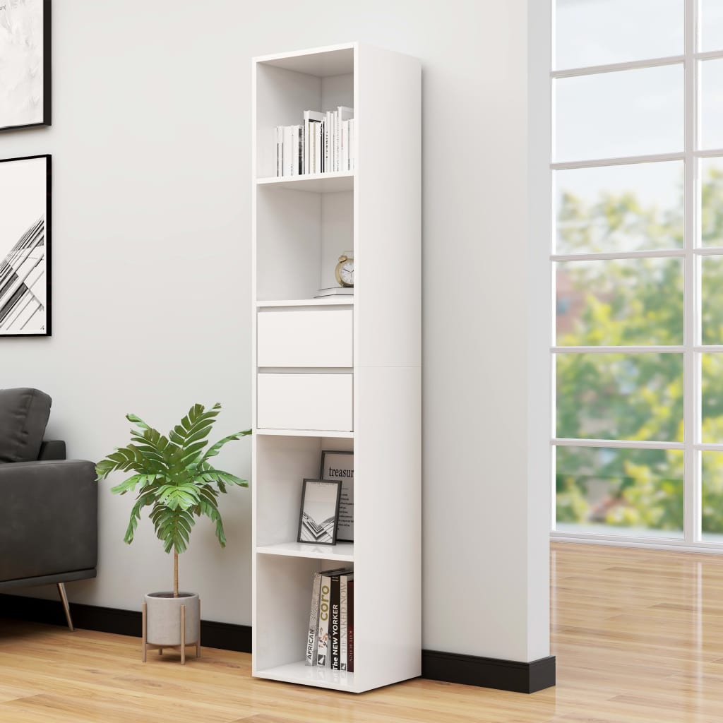 HOMCOM Libreria a 9 scomparti a cubo, 3 ante, 6 ripiani aperti, in