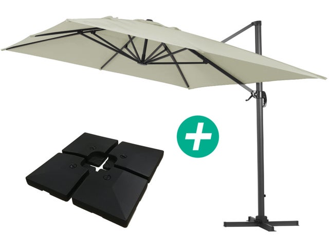 Parasol jardin déporté Alu 