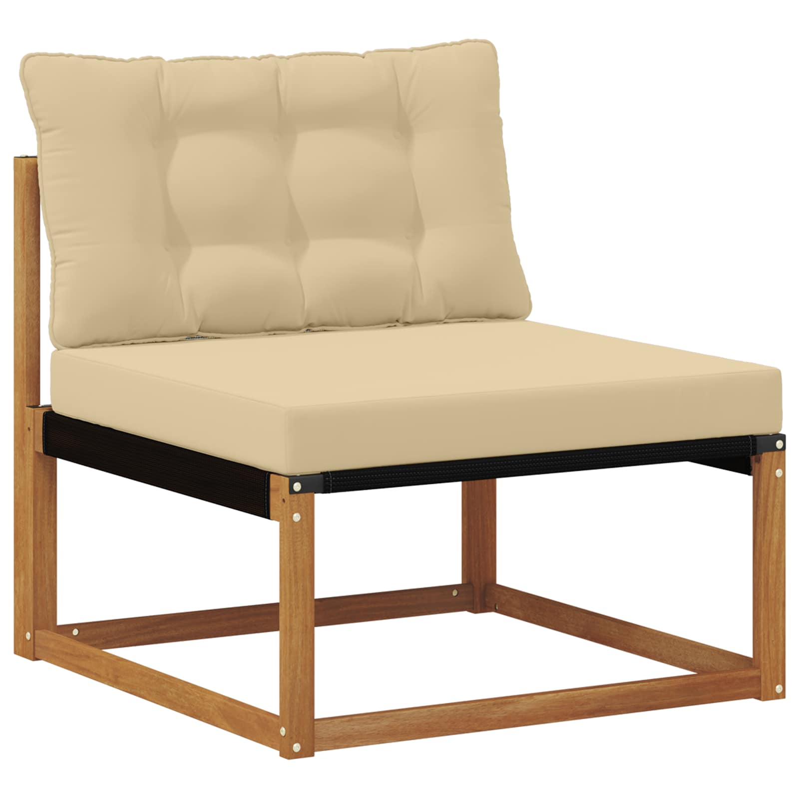 Ensemble de canapés d'extérieur 7 pc naturel et beige - 5