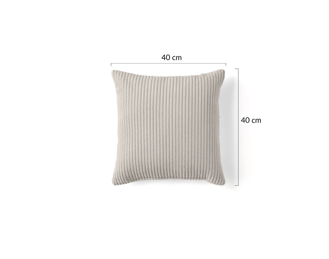 Coussin en velours côtelé terracotta 40 x 40 cm - COLOMBINE - Best Mobilier - 4