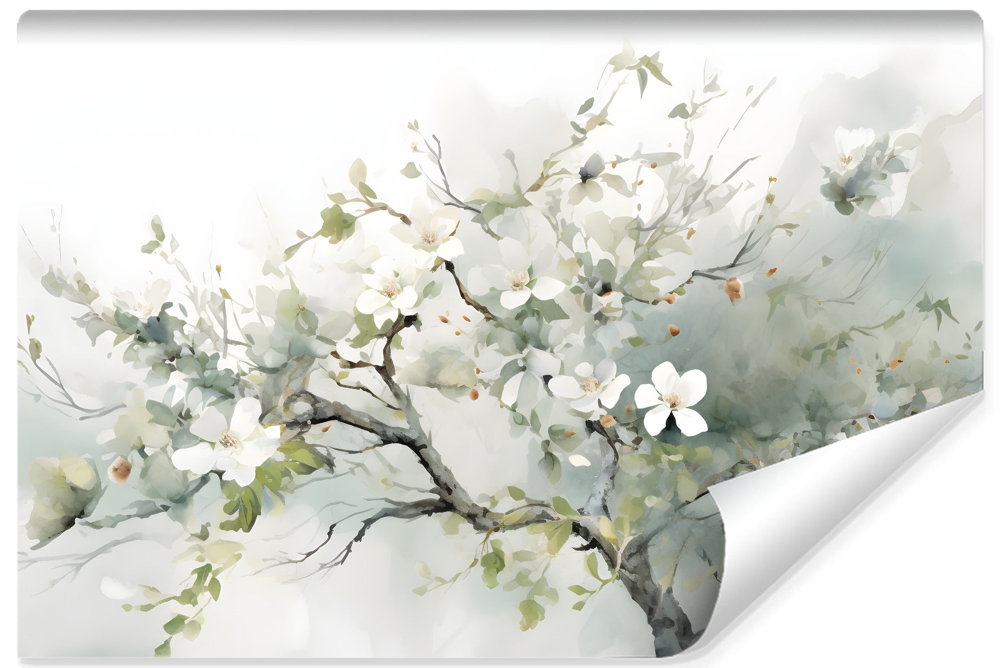 Papier Peint Intissé Photo FLEURS DE CERISIER Nature Pour Salon 135cm x