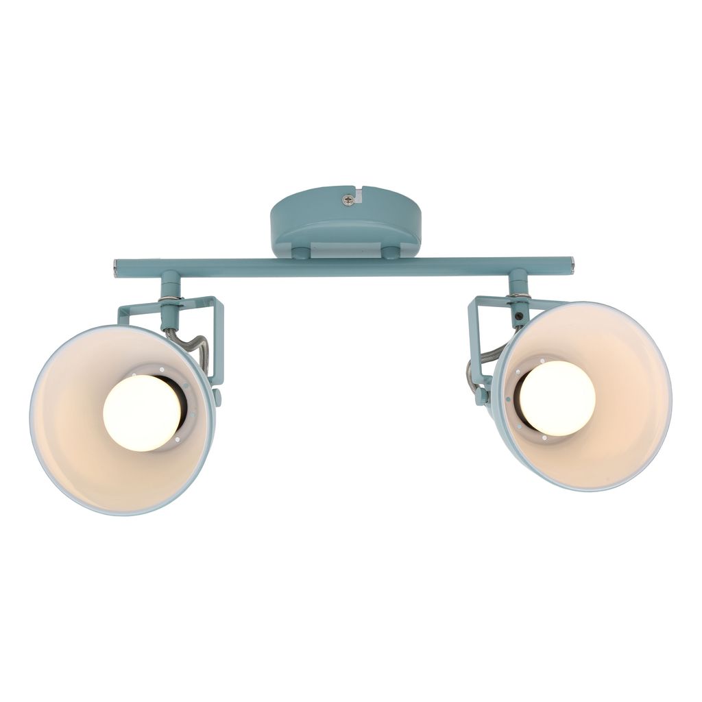 Plafonnier spot BRILONER LEUCHTEN SOFT, 40 W, IP20, blanc-menthe, métal, excl. 2x E14, 30,4 x 18,1 x 10 cm - 6