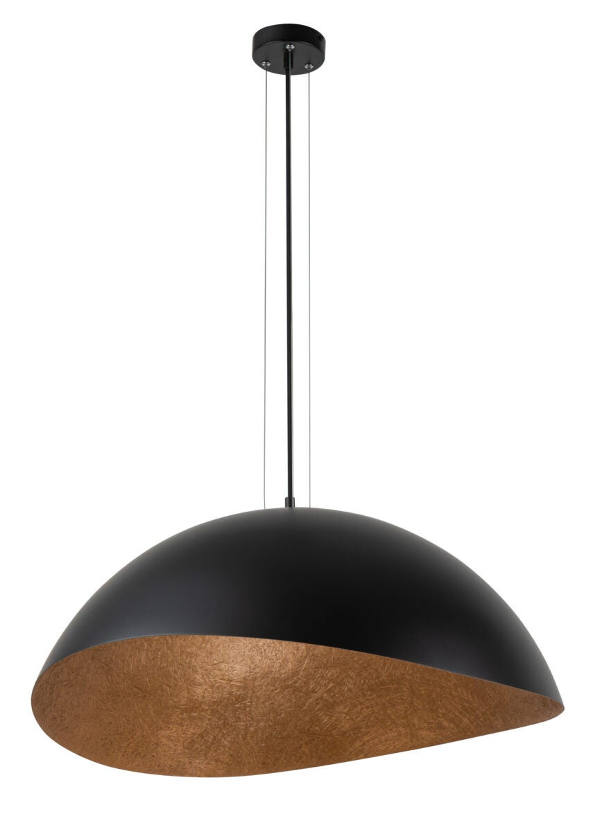 Lampa wisząca Solaris czarno-miedziana 1xE27x15W dekoracyjna wym: 89 x 48 x 47 cm metal SIGMA