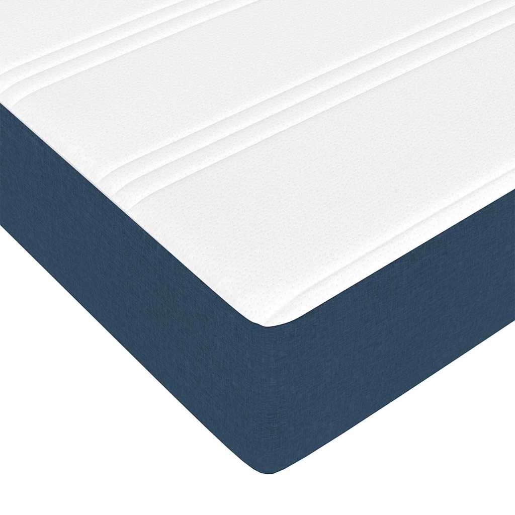Cadre de lit en tissu bleu pour la chambre, 160 × 200 cm - 9