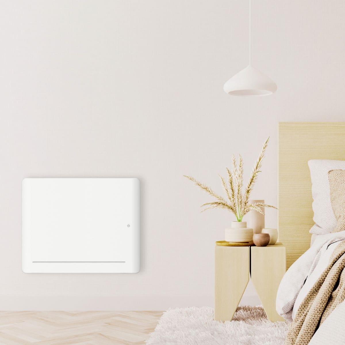 Chauffage électrique chaleur douce Leia - 1000W - Blanc - Voltman - 7