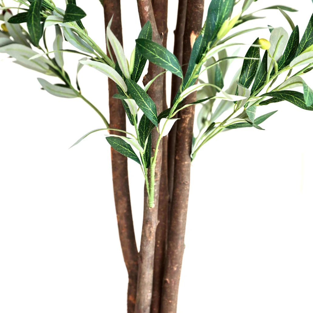 Olivo artificial Nature 150 cm con tronco natural Bonerva | Planta artificial de alta calidad para interior | Sin mantenimiento - 2