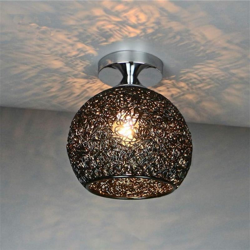 Modern black aluminum ceiling pendant light, light fixture for bedroom ...