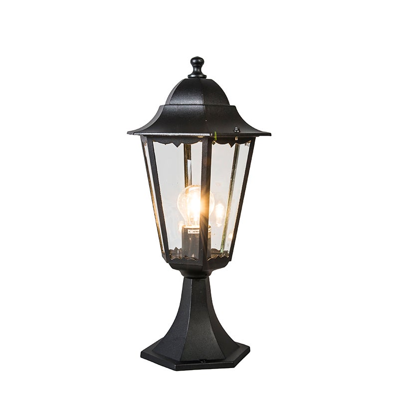 Qazqa classic-antique lampa słupkowa do ogród - New Orleans - czarny, max. 60w, kompatybilny z żarówką LED, e27, 48cm, IP44