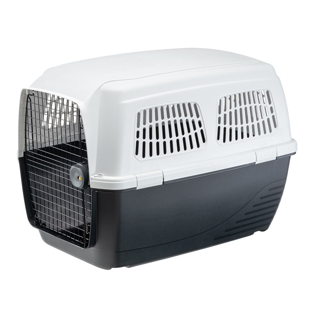 Ferplast Clipper Plus - Trasportino Rigido Per Cane Fino A 20 Kg, Conforme IATA, Con Vano Accessori