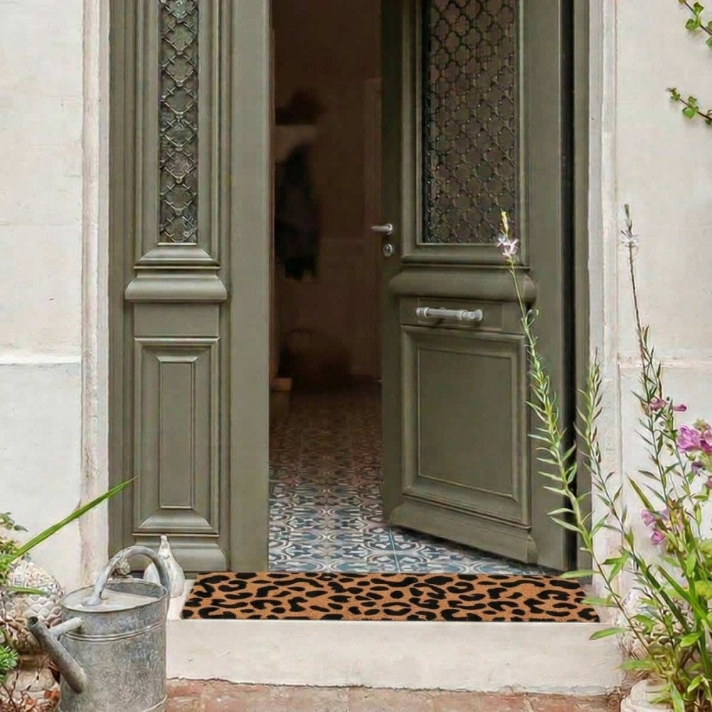Paillasson de marche coco imprimé léopard 25x75cm - Ornami - 2