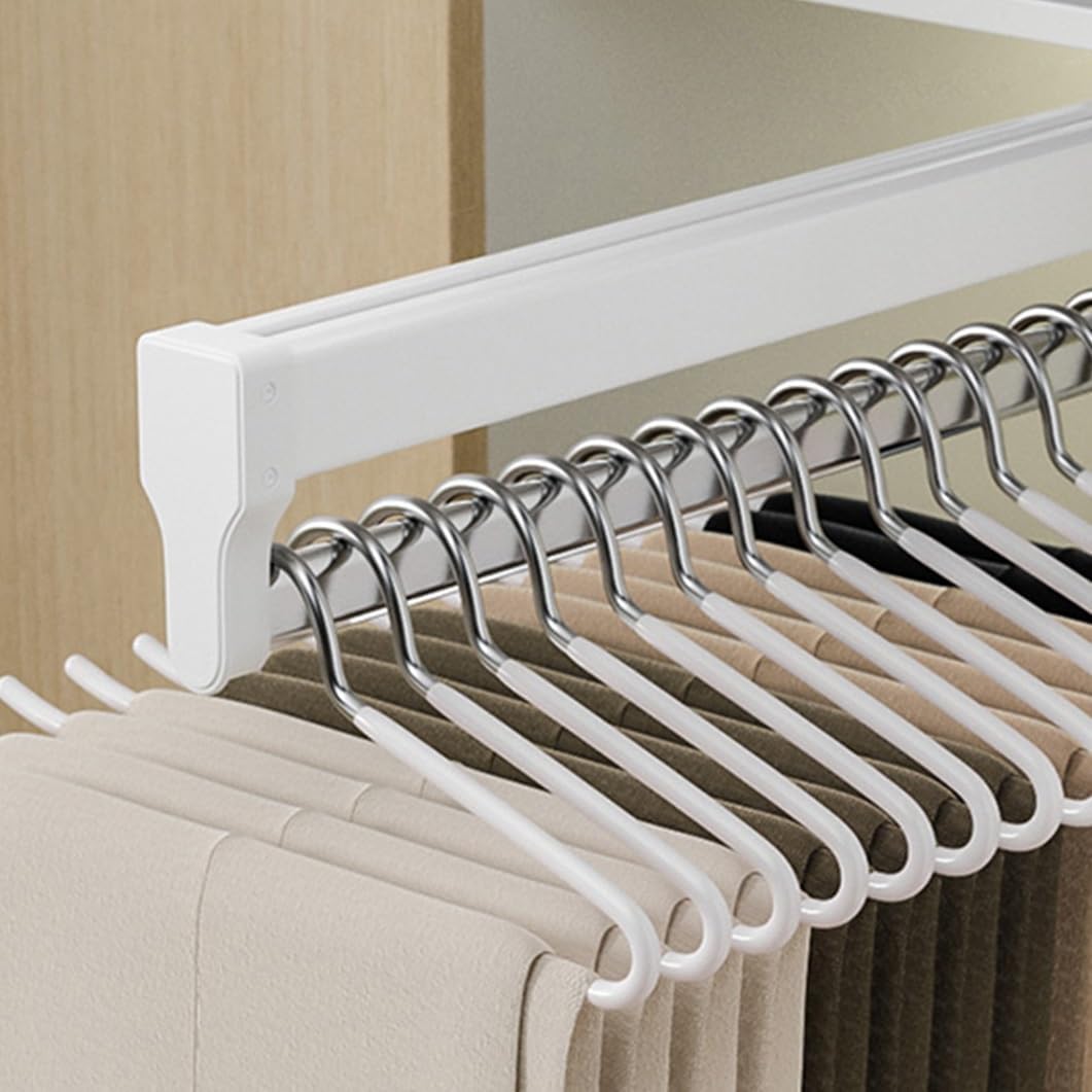 Barra telescópica para ropa, barra para armario con perchas