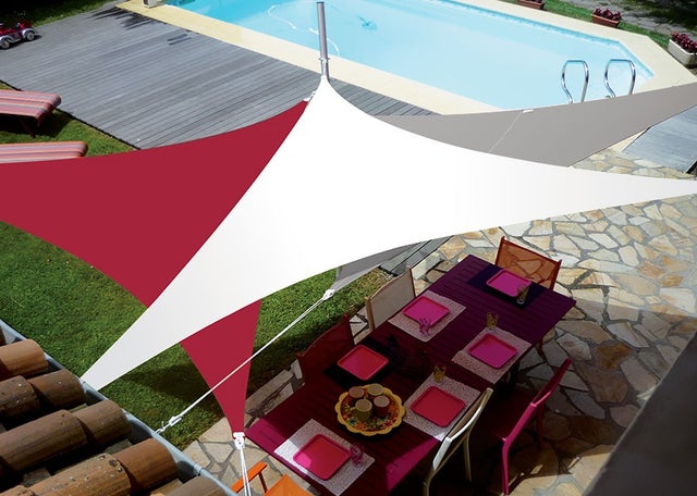 Voile d'ombrage triangulaire 4x4x4m vert anis