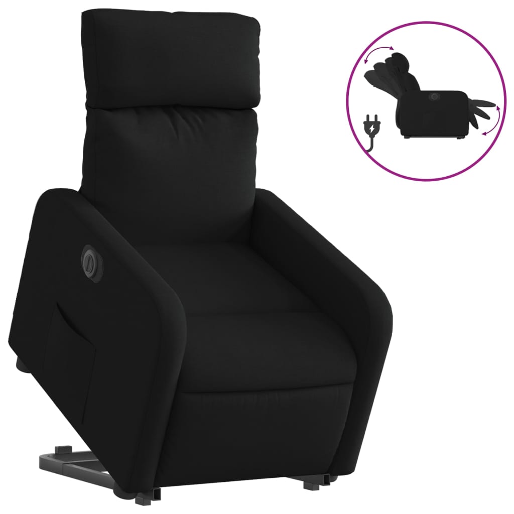 Fauteuil De Salon | Chaise | Fauteuil Inclinable électrique Noir Tissu Cfw950839 91132347