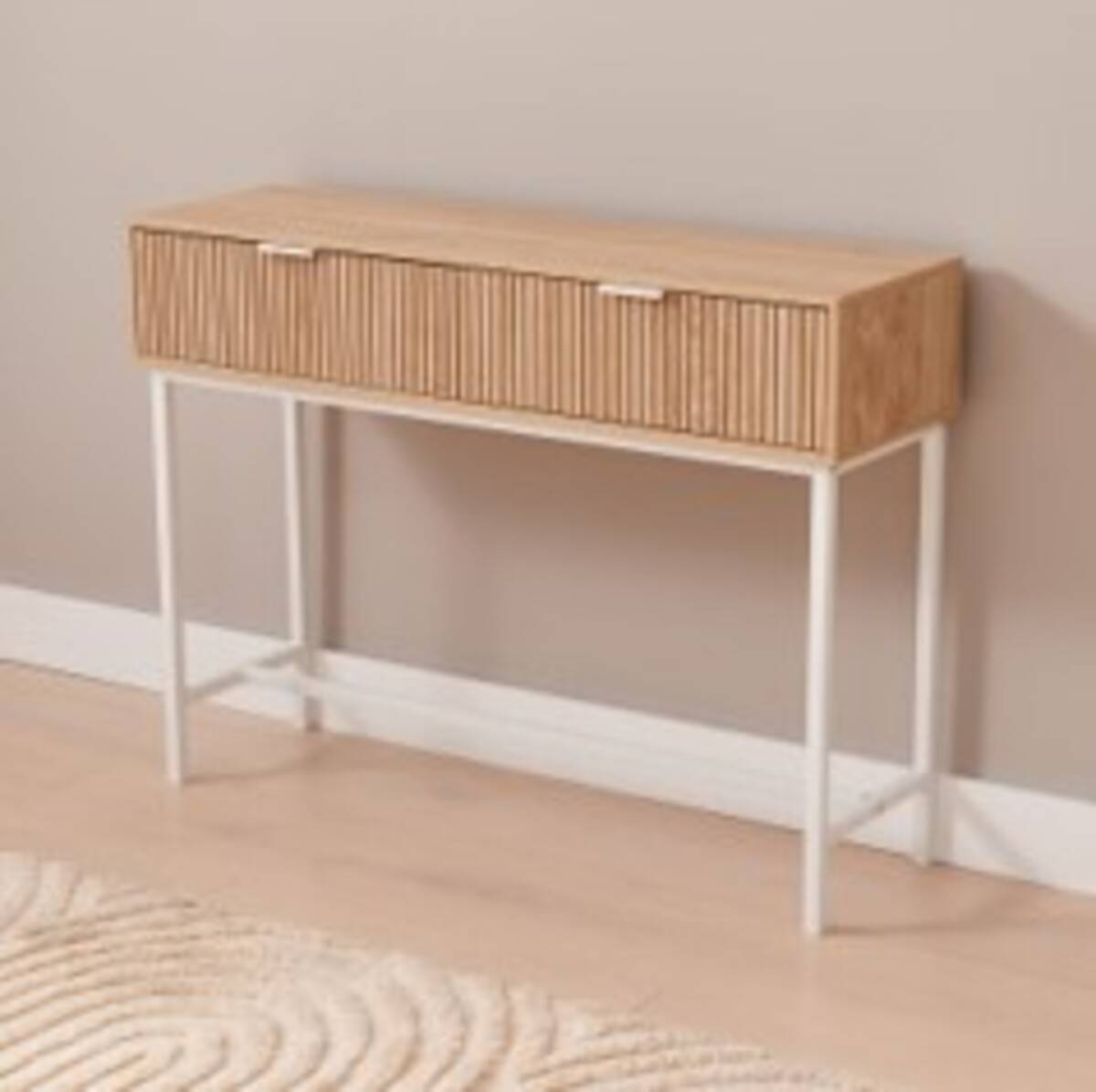 Meuble Bas Tasso 2 Portes Effet Bois Naturel 5five - Rangement Cuisine Ou Salle De Bain