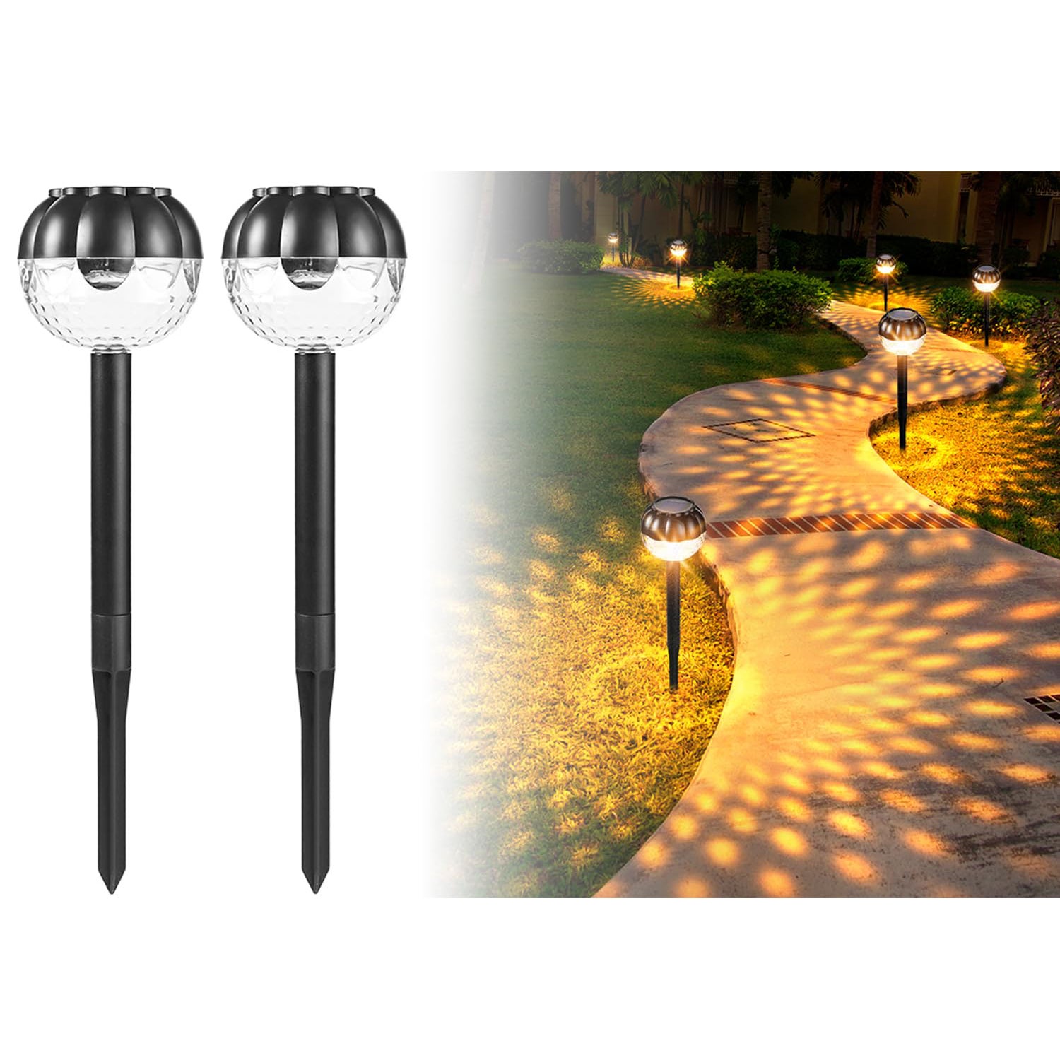 sztuki lamp trawnikowych z diodami LED wodoodporne oświetlenie krajobrazowe solarne do montażu zewnętrznego ziemi model z żółtym migającym płomieniem