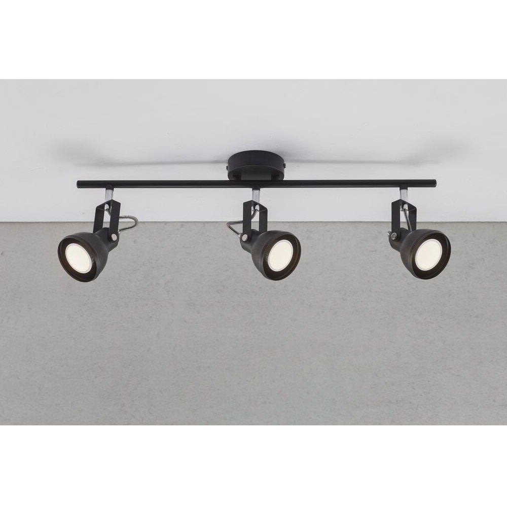 Spoterie ASLAK 3-Spot Métal Noir, H.20 - IP20 - GU10 /Nordlux Intérieur - 2