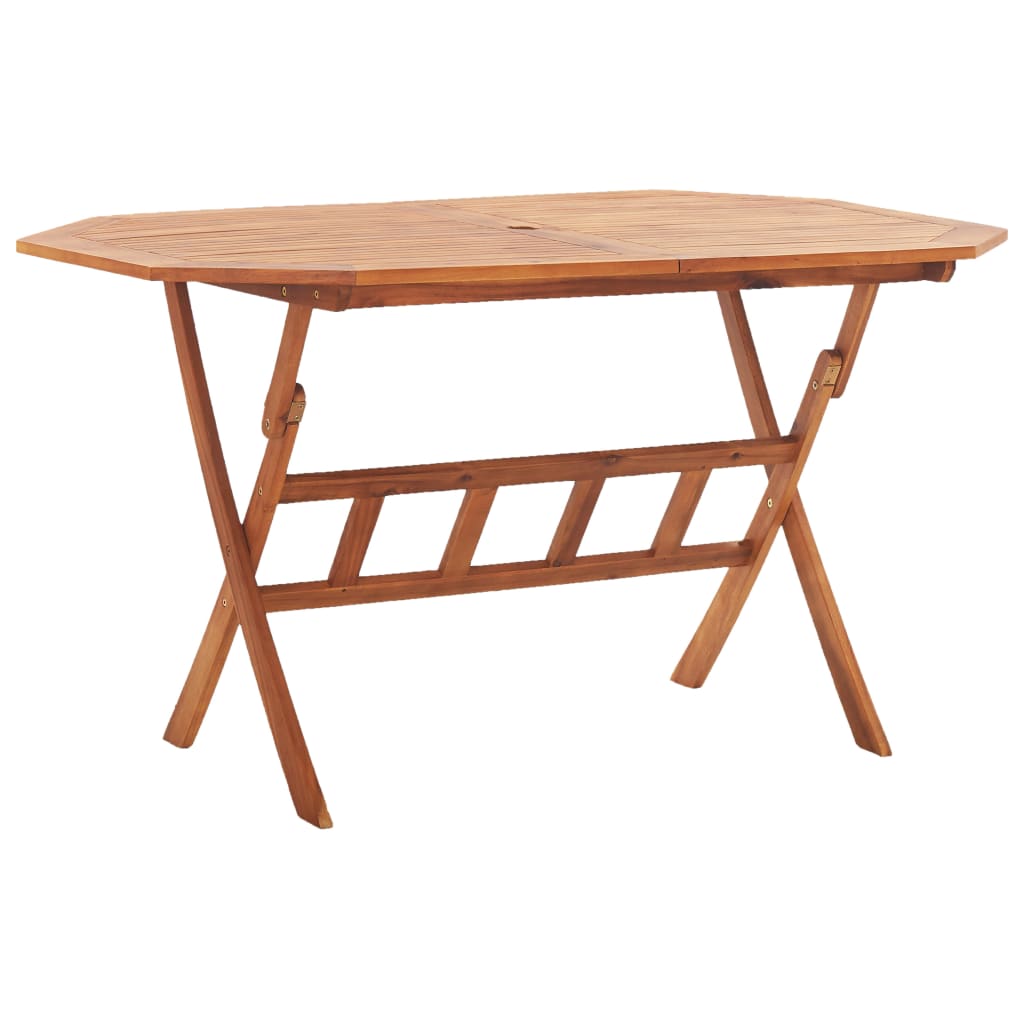 Table d'appoint d'extérieur rectangulaire en Bois Marron 2 places - 2