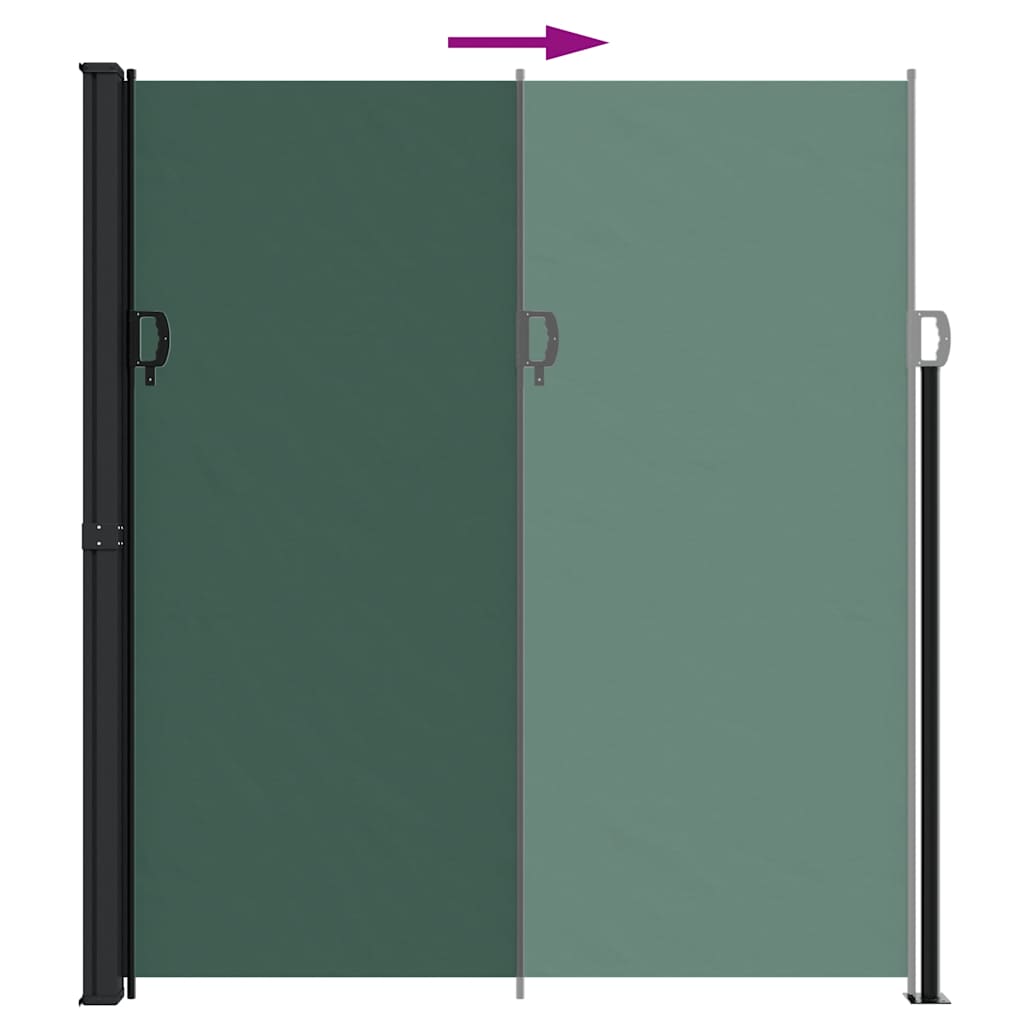vidaXL Auvent latéral rétractable vert foncé 220x300 cm - 4