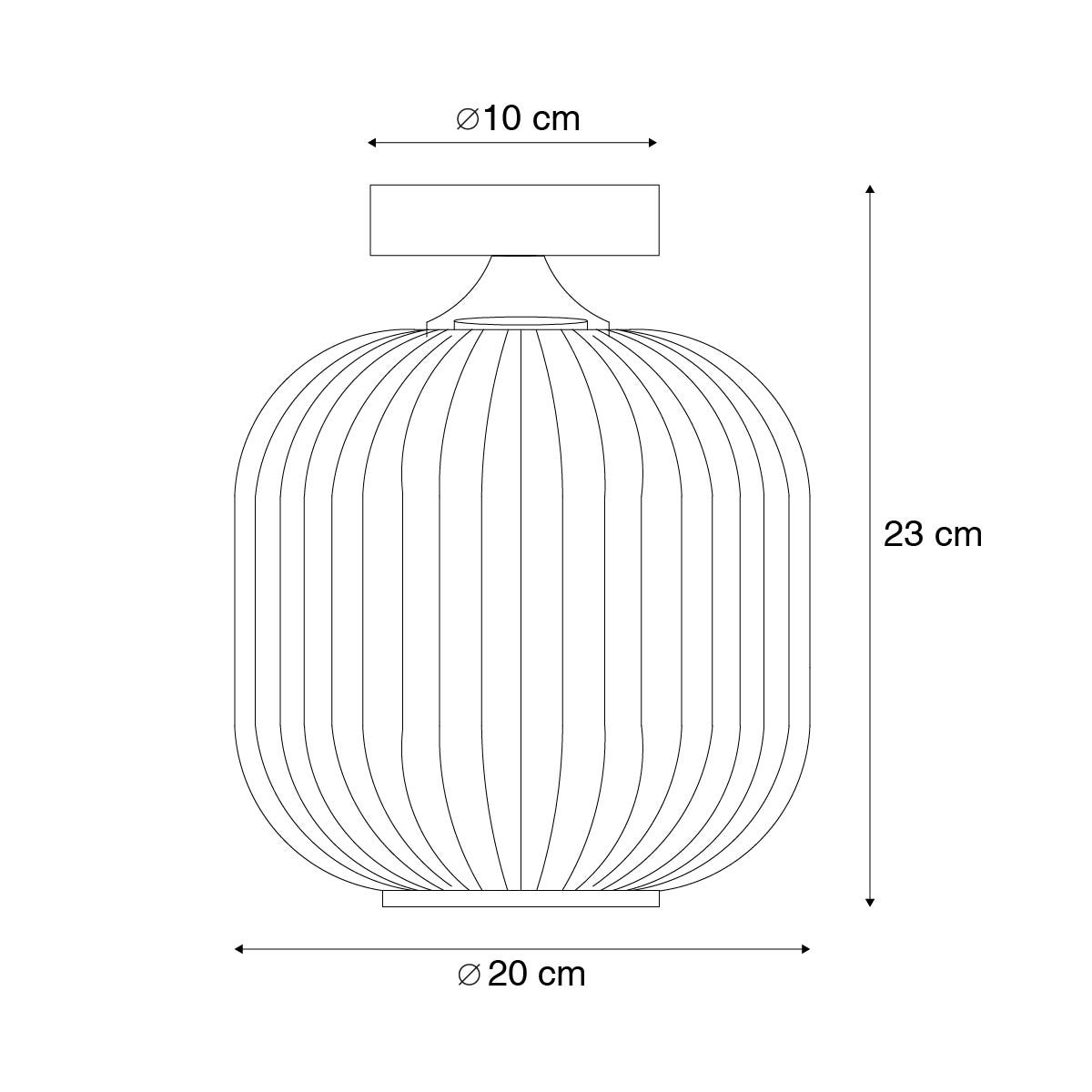 Qazqa art deco plafonnier - Karel - doré/laiton, rond, max. 25w, e27, 20cm, idéal pour la chambre et le salon - 3