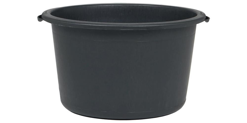 KADAX Bassine à mortier, ronde, en plastique, avec poignées, pour chantier, jardin, eau, ciment, nettoyage (6, 11,5 l