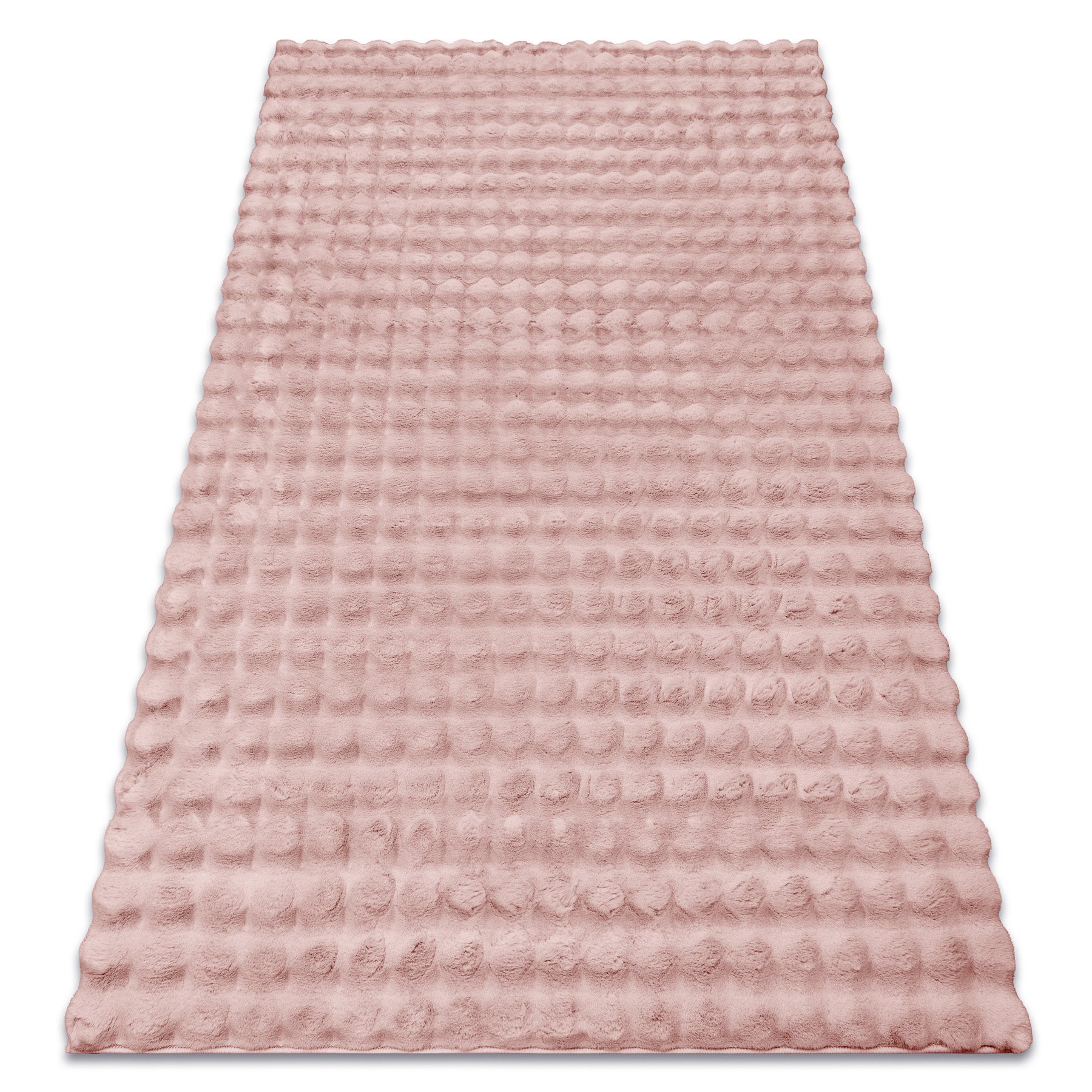 Dywan BUBBLE pudrowy róż 45 IMITACJA FUTRA KRÓLIKA strukturalny 3D 200x290 cm