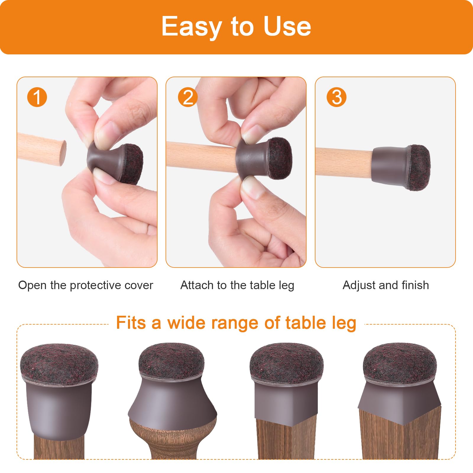 AiQInu 16 pezzi Gommini per Sedie Rotondi Con feltrini aggiornato