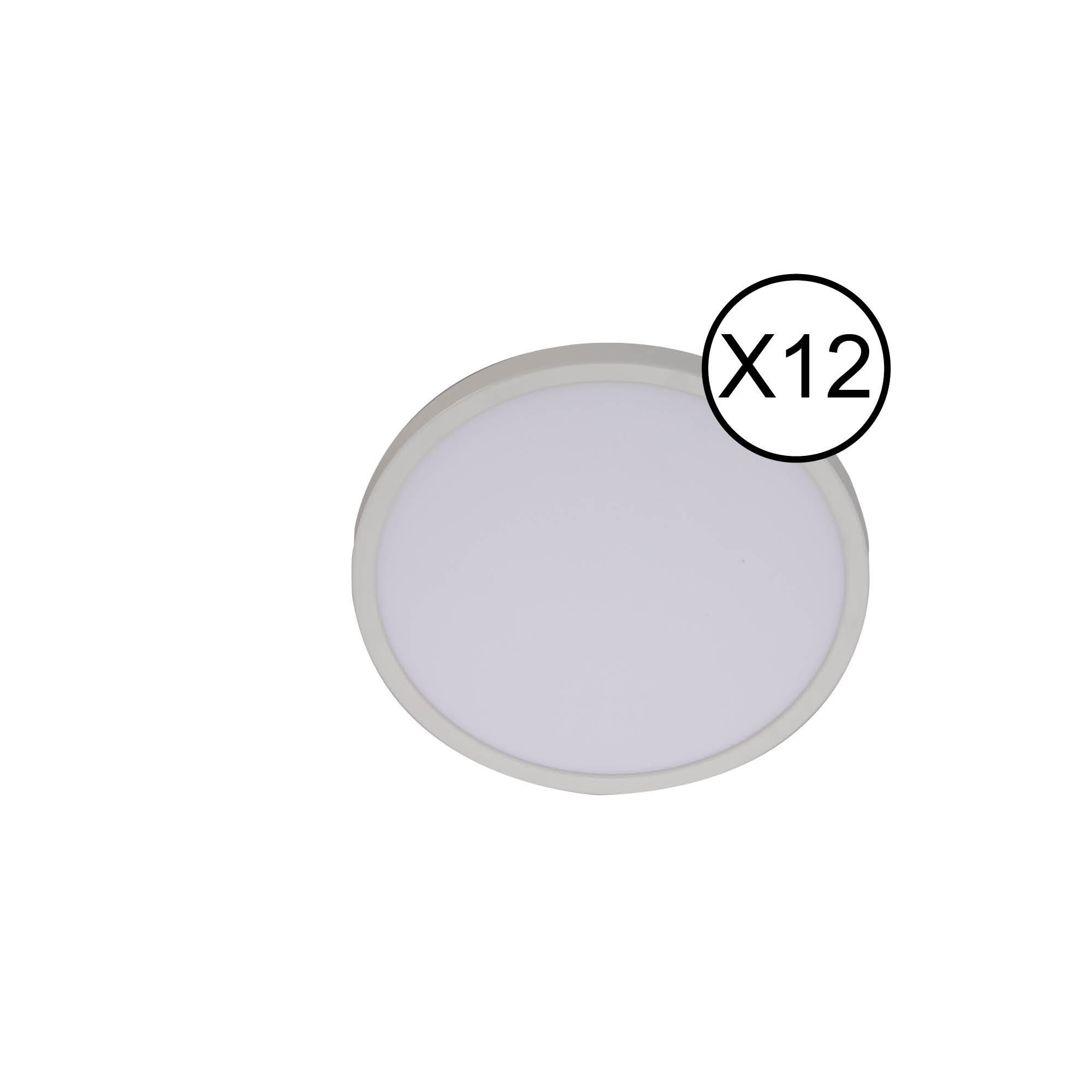 INSPIRE - Zestaw 12 stałych reflektorów SANOA XL - Reflektory LED Ø 30 cm - 3600 LM - Możliwość ściemniania intensywności 50% i 100% - 2700K / 4000K -