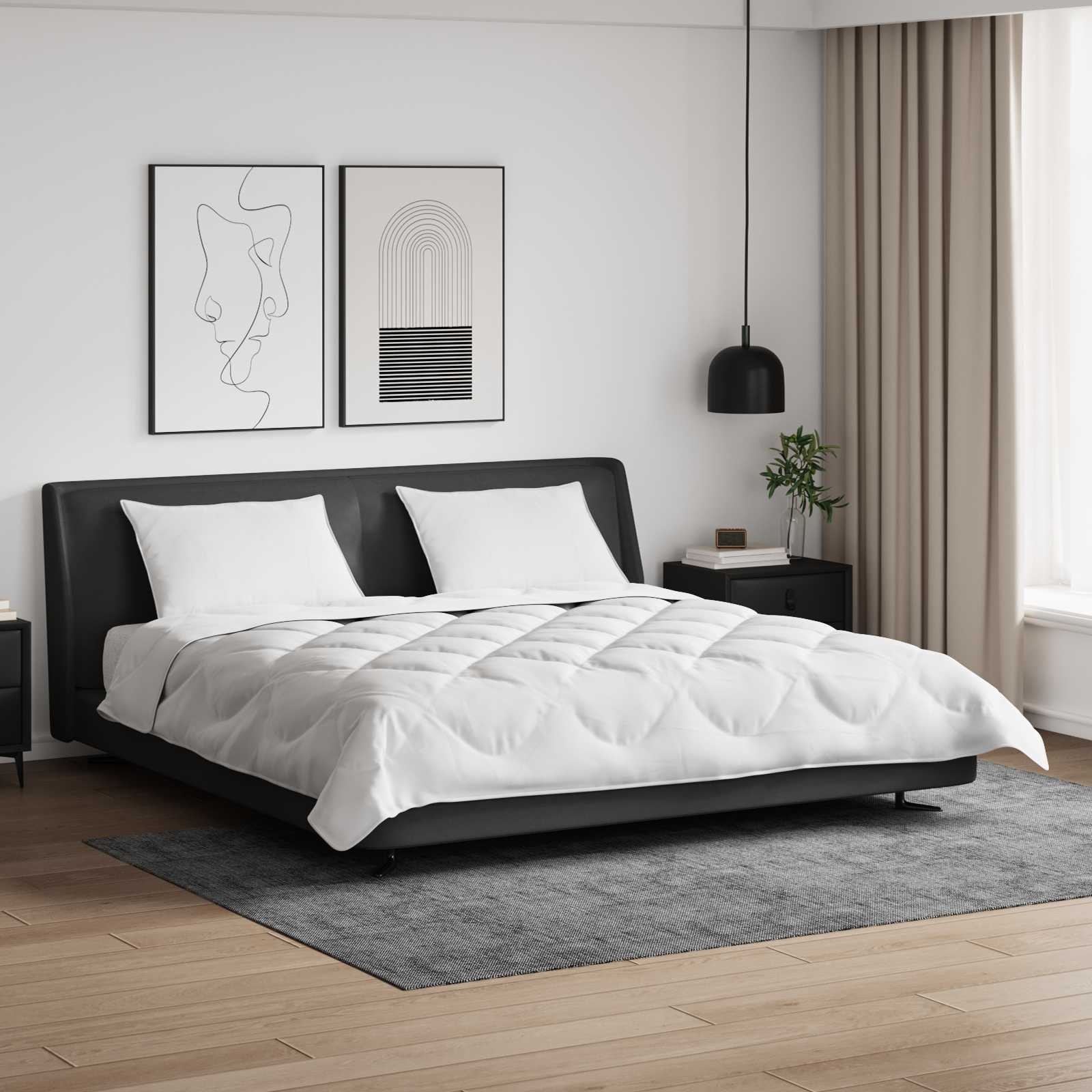 Duvet z poduszkami z poduszką 3 pcs Biały Mikrofibra vidaXL