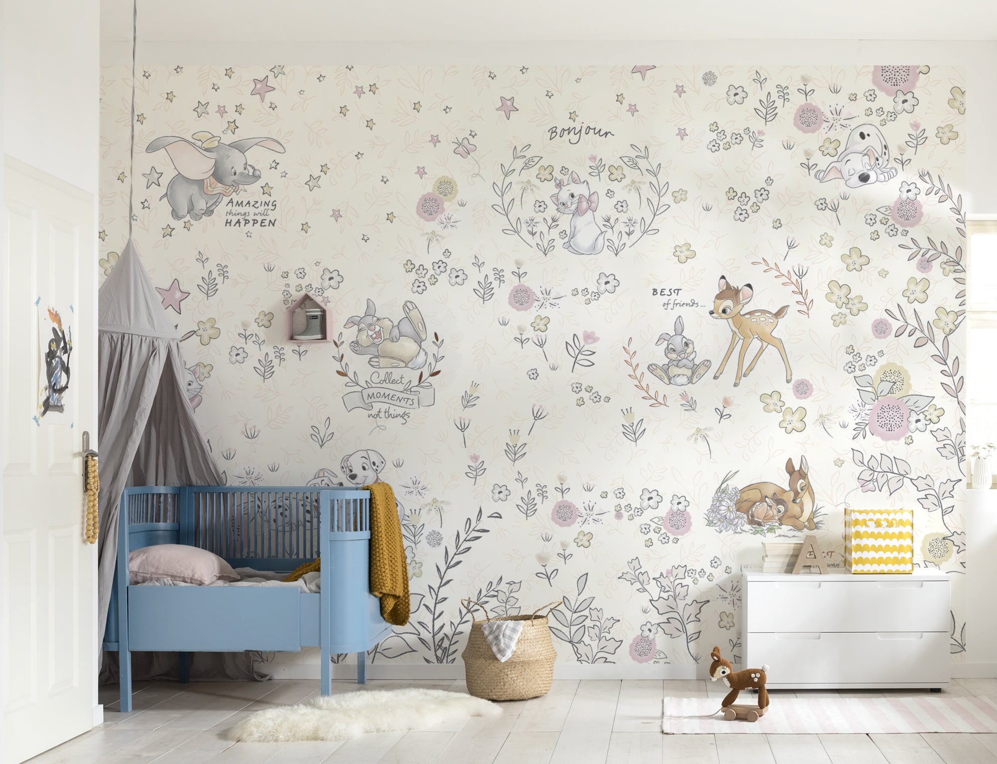 Papel pintado panorámico sobre papel de komar - disney best of friends - talla: 368 x 254 cm