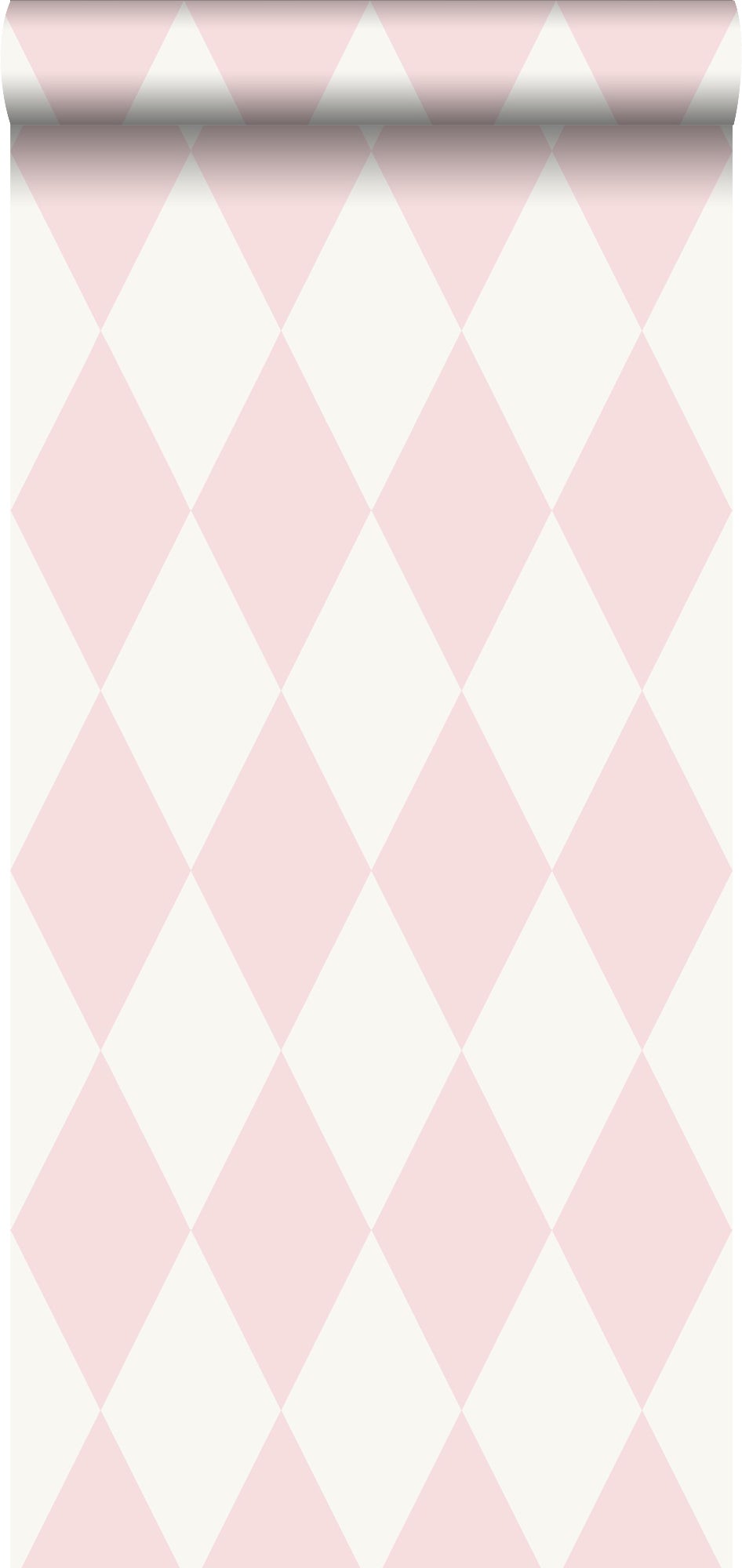 Tapeta diamenty w błyszczącym różuIbiałym - 53 cm x 10.05 m - ORIGIN