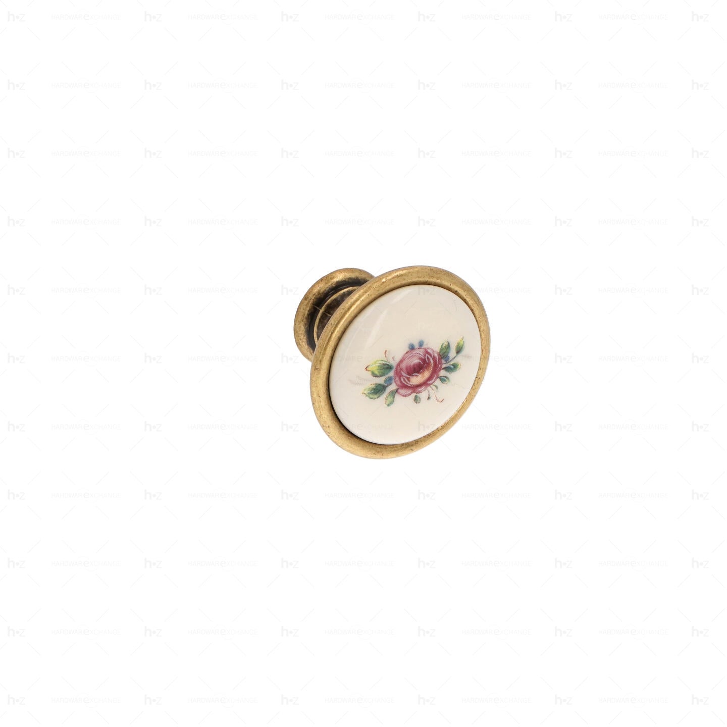 Bouton pour meubles en zamac et Porcelaine Diamètre 34mm Florence antique - 6