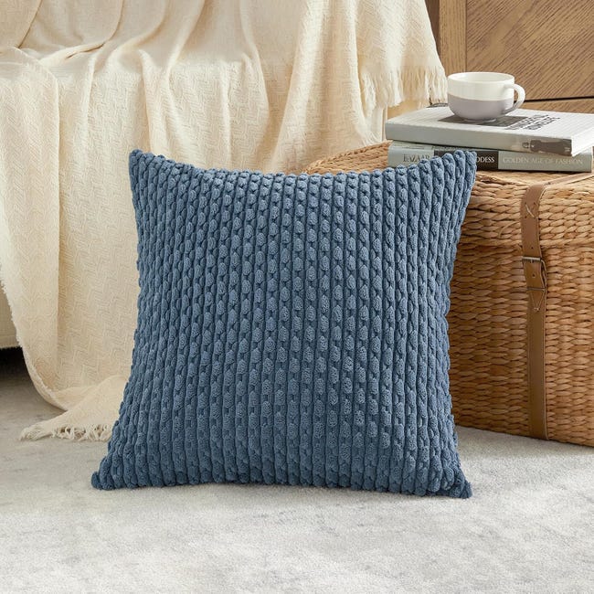 Fundas de cojín decorativas de color gris azulado, ideales para sofás ...