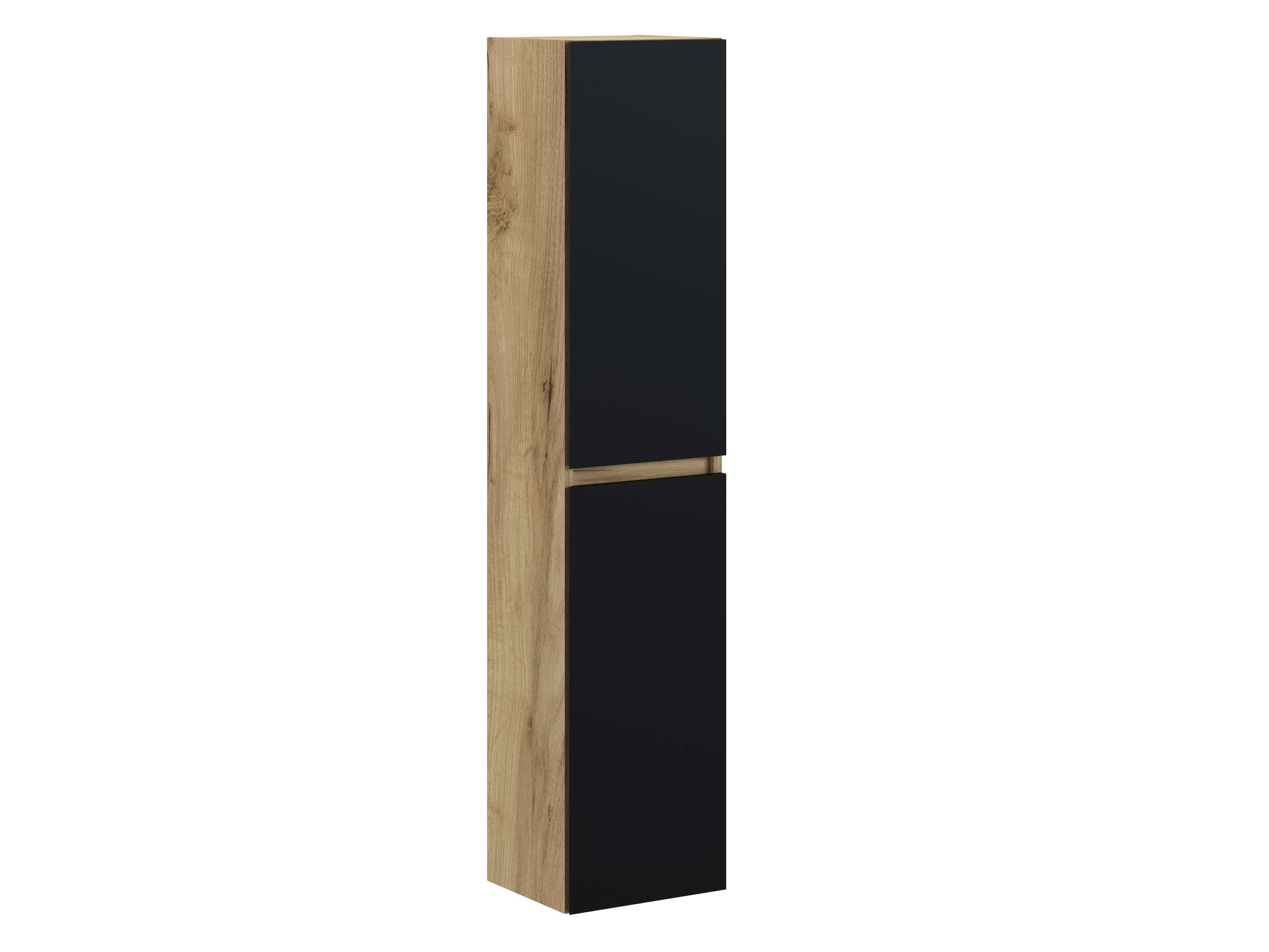 Columna de baño NELI 2 puertas 140x30x27 cm roble y negro T-BATH - 2