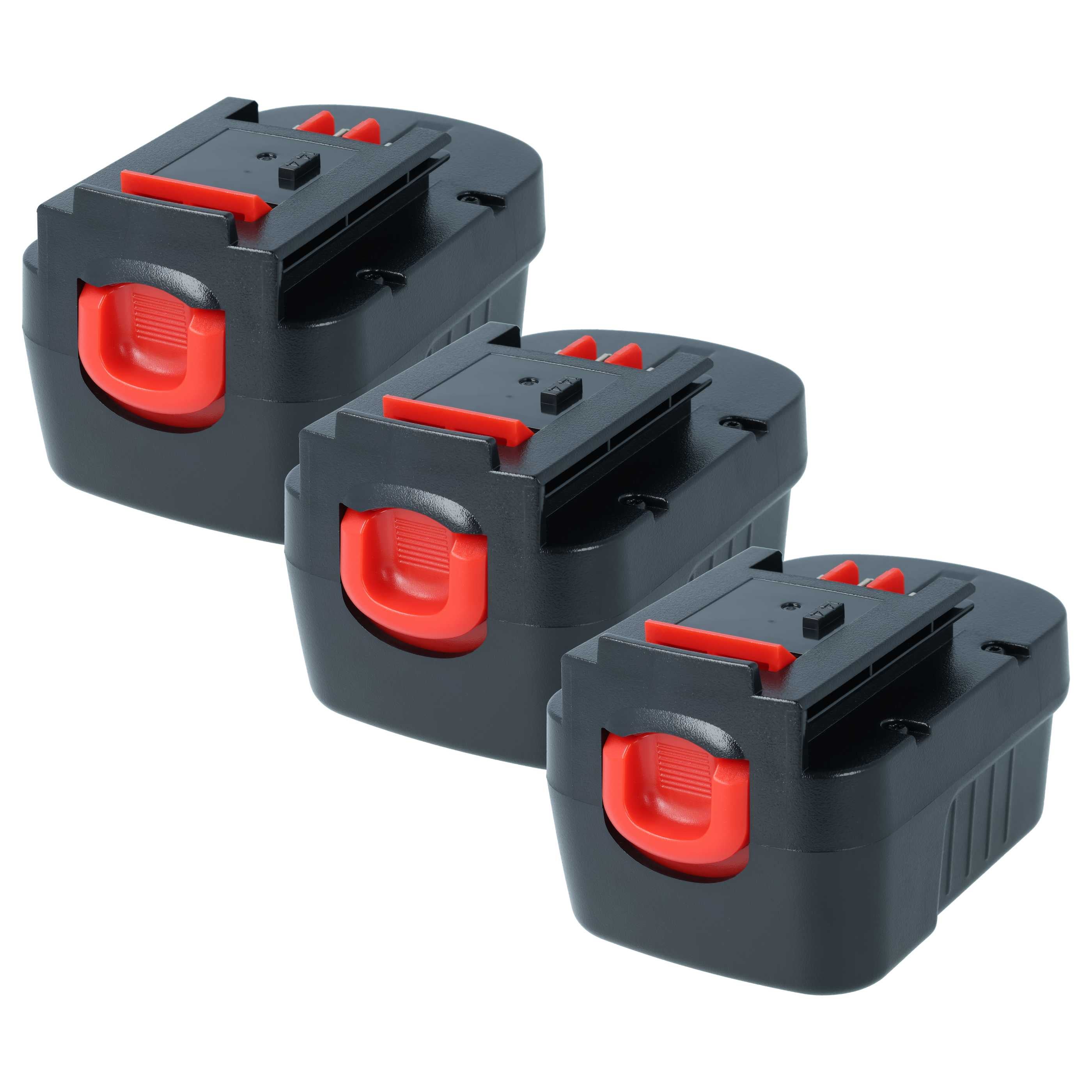 Lot De 3 Batteries 14.4V 3000mAh Compatibles Black & Decker (HPD14K-2, HPS1440...)
