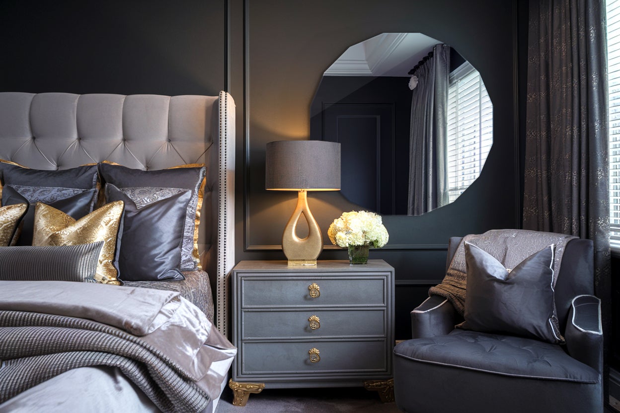 Specchio poligono rotondo decorativo per soggiorno, design moderno 50x50 cm, ArtPrintCave - 5